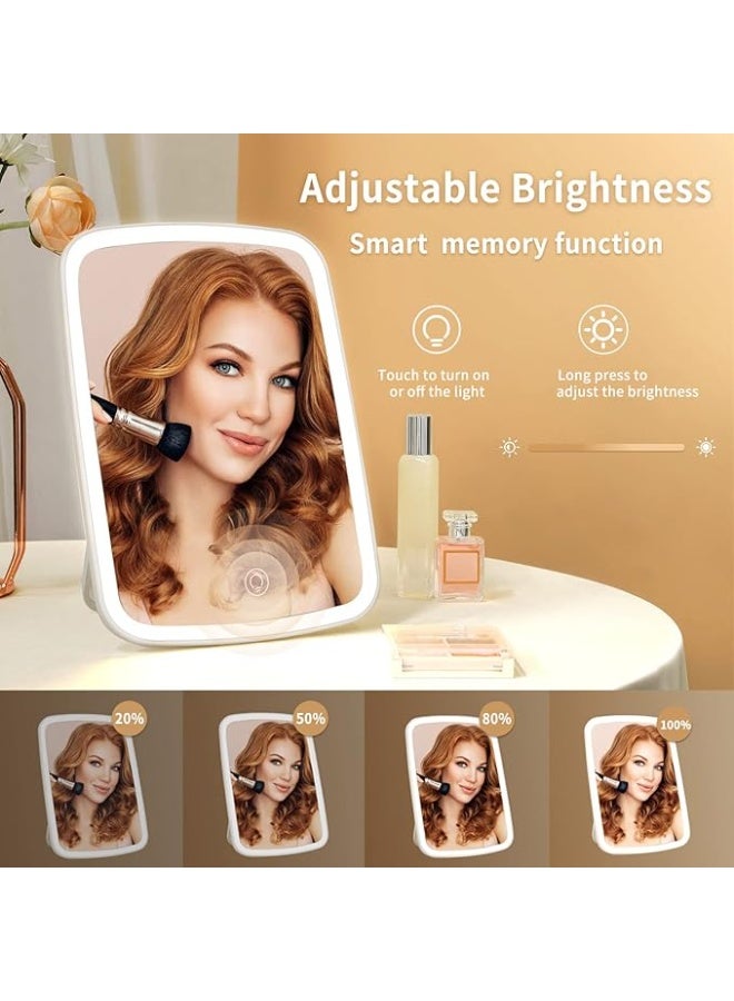 مرآة مكياج بإضاءة - أبيض - Image 4